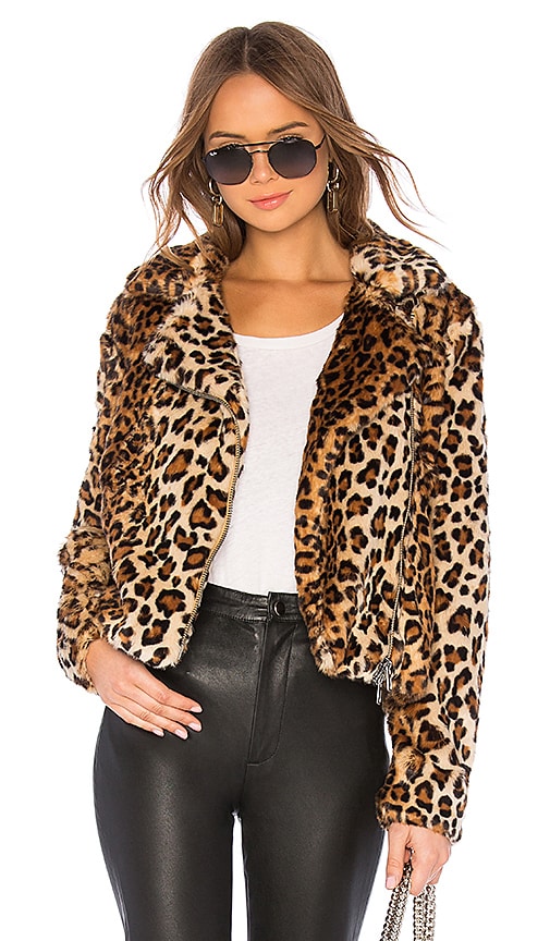 Rebecca Minkoff Hudson Faux Fur Jacket in Leopard Multi | REVOLVE