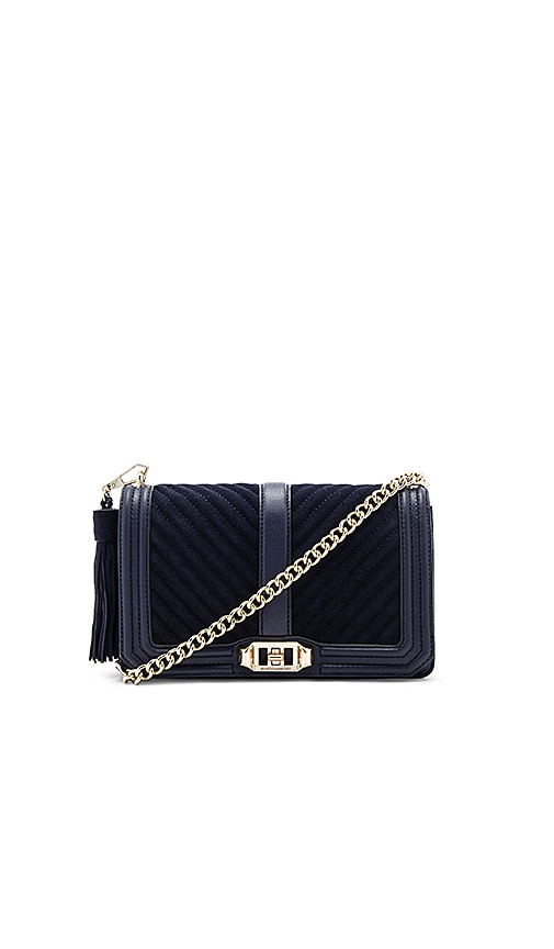 chevron quilted love crossbody