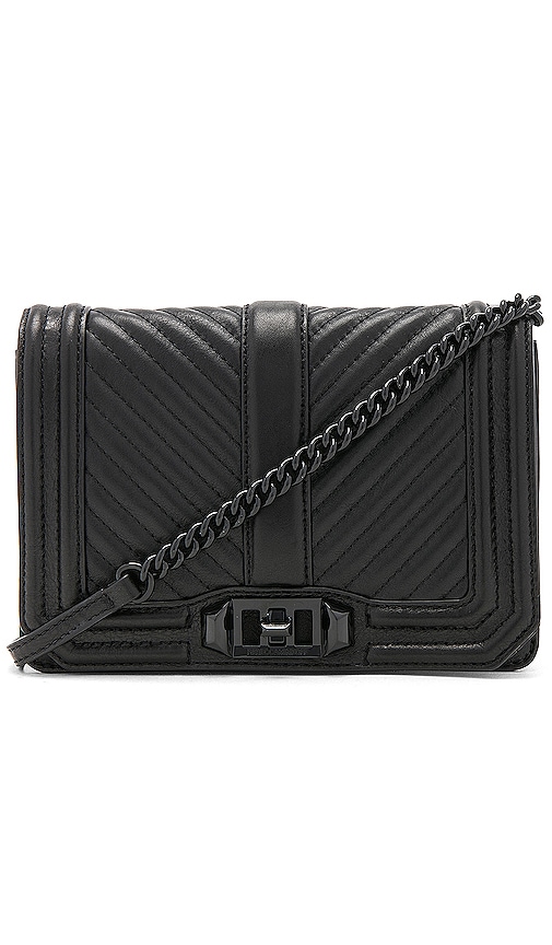 chevron quilted small love crossbody