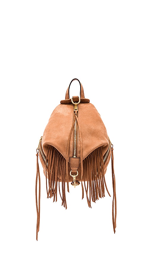Rebecca Minkoff Stevie Fringe Julian Backpack in Almond REVOLVE