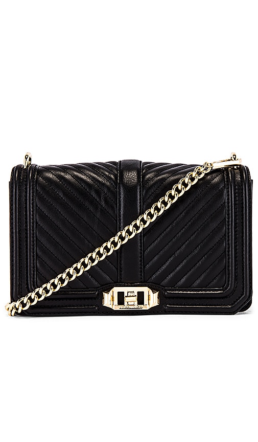 chevron quilted love crossbody