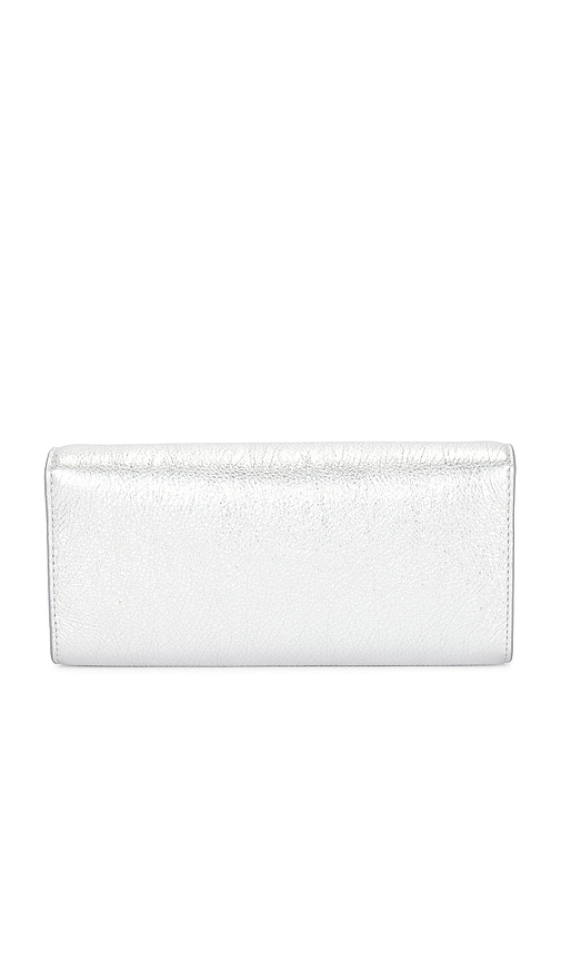 Shop Rebecca Minkoff G Wallet Crossbody In Metallic Silver