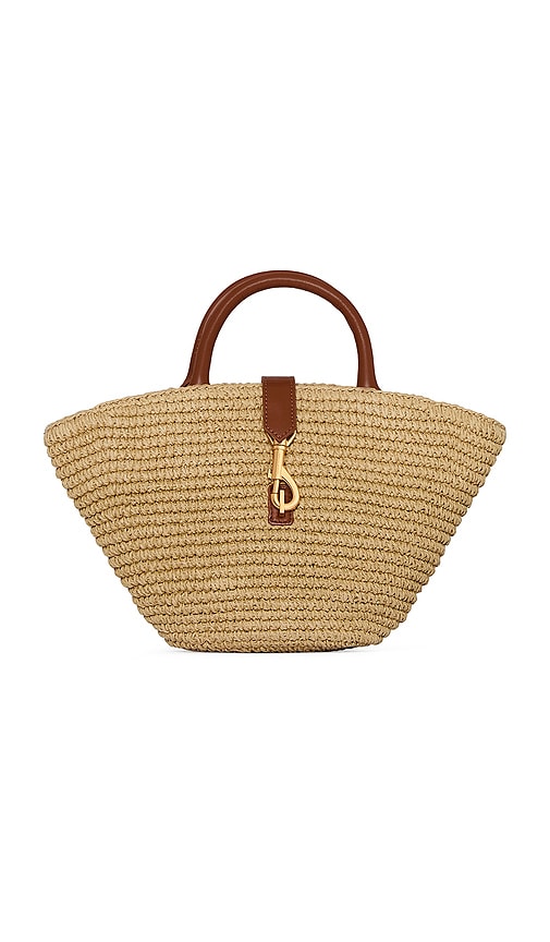 Rebecca Minkoff Megan Mini Fan Tote in Natural & Tawny