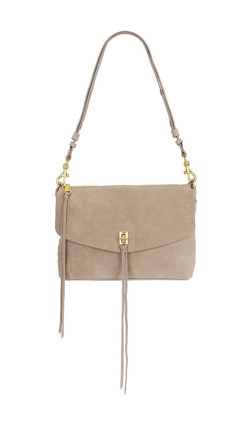 Darren Top Zip Shoulder Bag in Grey.