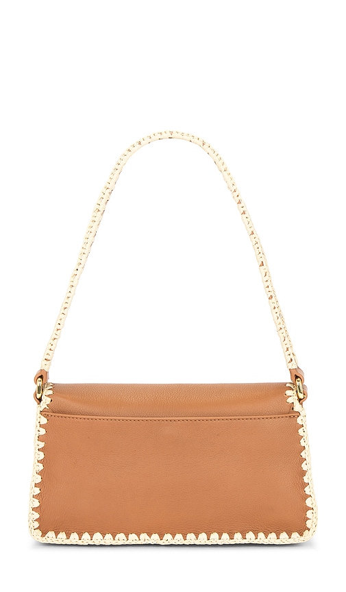 Rebecca Minkoff Berkley Flap Shoulder W/ Raffia in Cognac.
