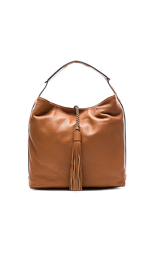 New Rebecca Minkoff Isobel Leather Hobo Bag, top Almond