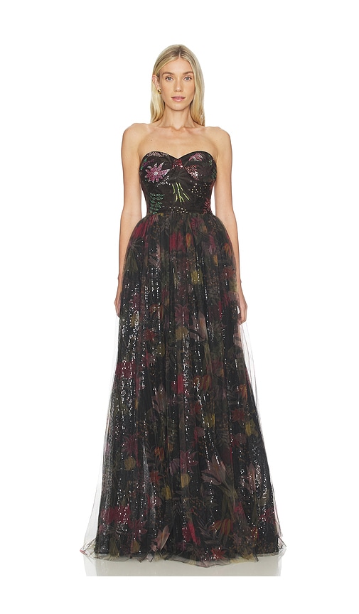 Rahul Mishra Plantopia Gown in Black. - size XS (also in S, M, L, XL)