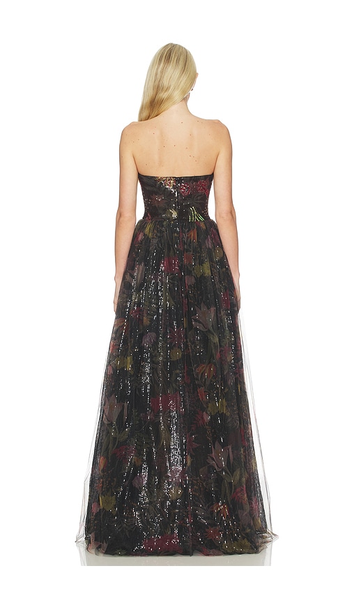  Afew Rahul Mishra Abendkleid Plantopia In Black. Größe S. Also In Xs, M, L, Xl. 