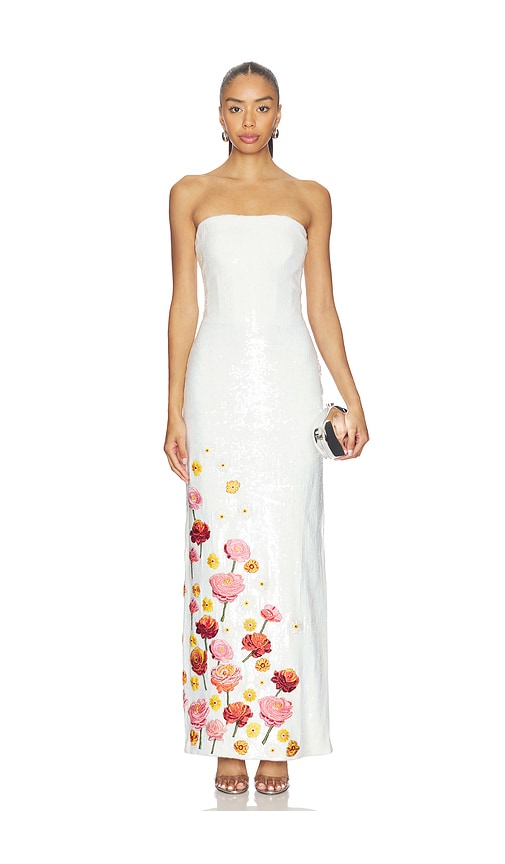 Rahul Mishra Sequined Corset Maxi Dress in White. - size XS (also in S, M, XL)