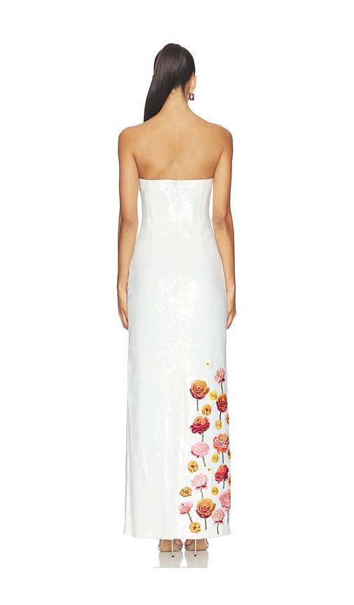  Afew Rahul Mishra Vestido Largo Con Corsé Y Lentejuelas En Color Blanco Talla L  (también En M, S, Xl, Xs). 