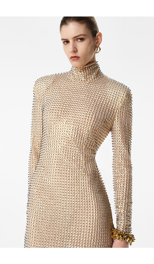  Revolve Los Angeles Abendkleid Polina In Metallic Gold. Größe S. Also In Xs. 