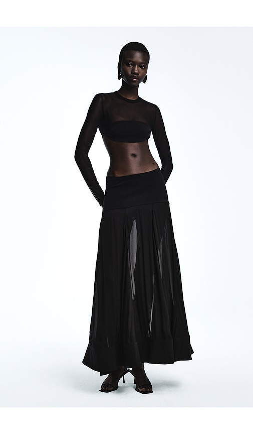 REVOLVE LOS ANGELES Etienor Maxi Skirt in Black. - size L (also in M, S, XL, XS, XXS)