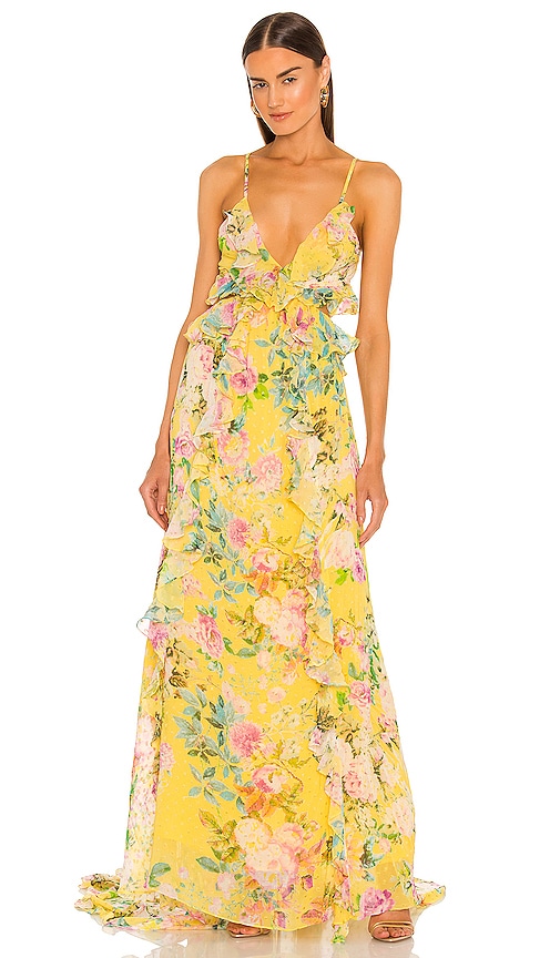 ROCOCO SAND X REVOLVE Calla Dress in Yellow Floral | REVOLVE