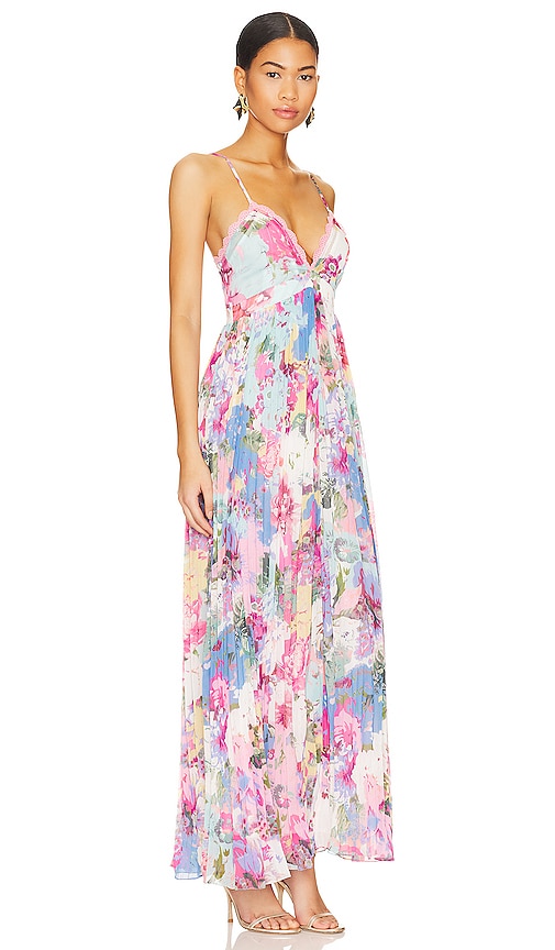 Rococo Sand Aster Maxi Dress In Pink & Powder Blue | ModeSens