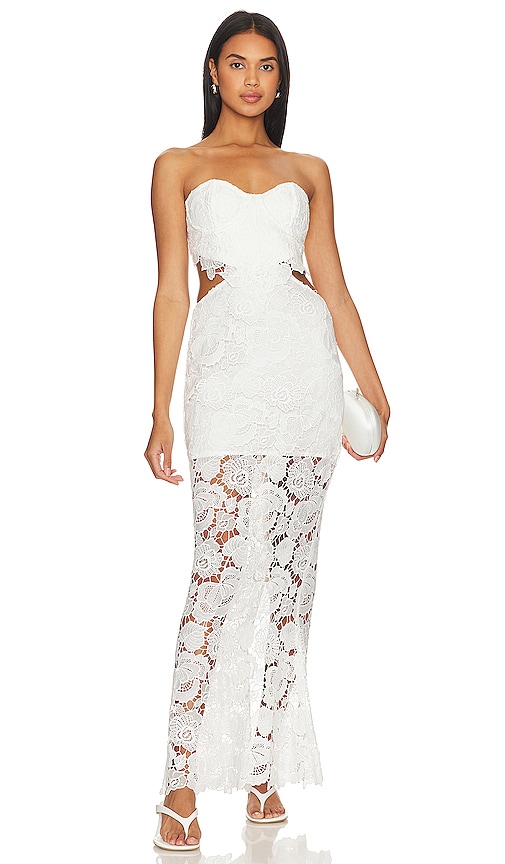 Rococo Sand Maxi Dress In White