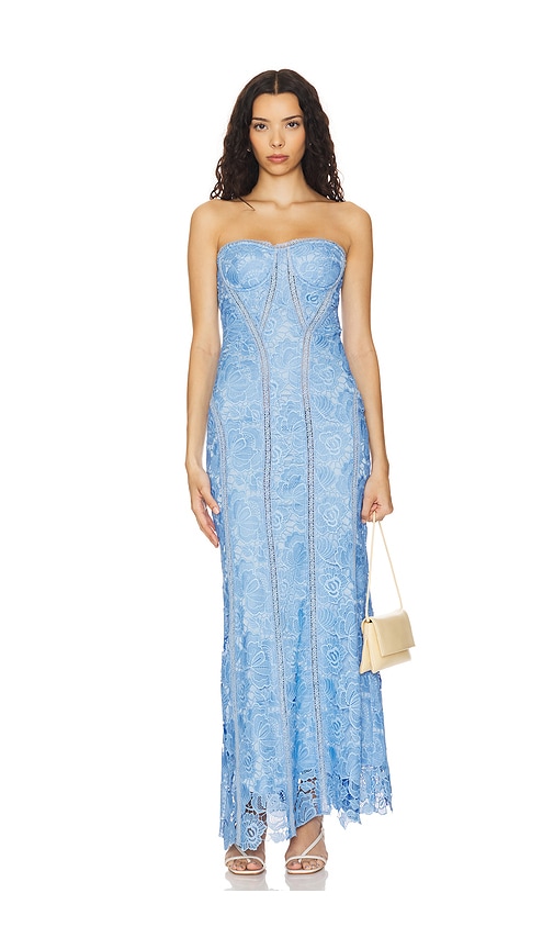 Shop Rococo Sand Maxi Dress In Blue