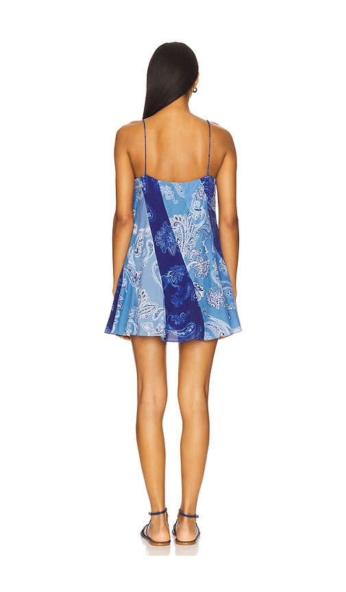  Rococo Sand Minikleid Mit Einsätzen Mit Bias-cut In Blue. Größe S. Also In M, L. 
