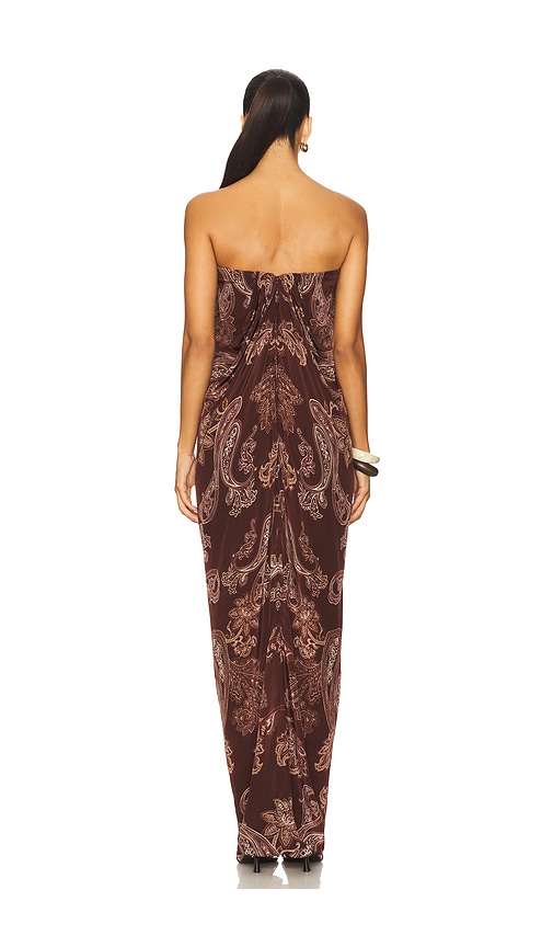  Rococo Sand Schulterfreies Maxikleid In Brown. Größe S. Also In Xs, L, Xxs. 