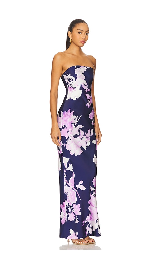  Rococo Sand Strapless Maxi Dress In Navy,lavender. Size M. Also In Xs, L. 