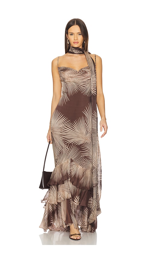 ROCOCO SAND Cowl Maxi Dress With Sash