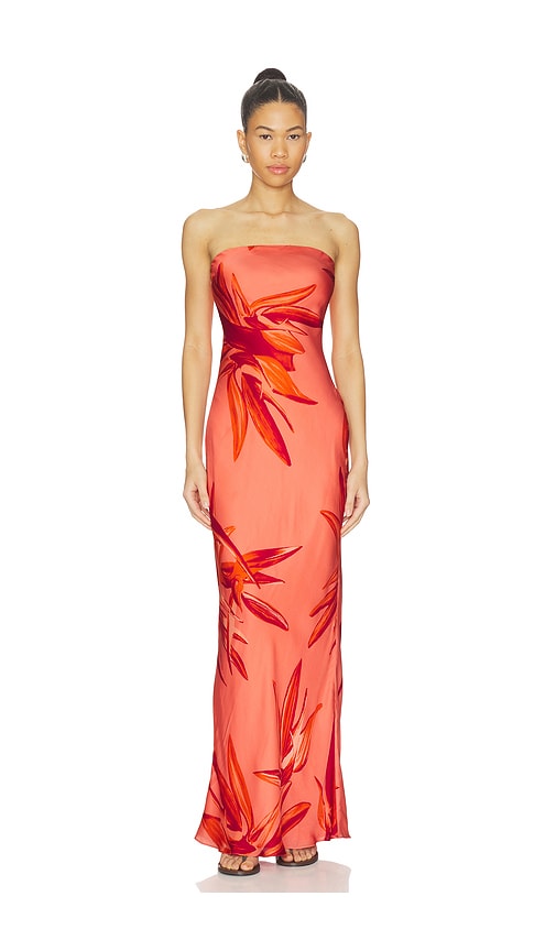 Rococo Sand Strapless Maxi Dress In Multi