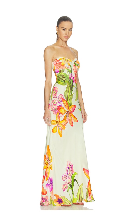 Rococo Sand Strapless Maxi Dress In White