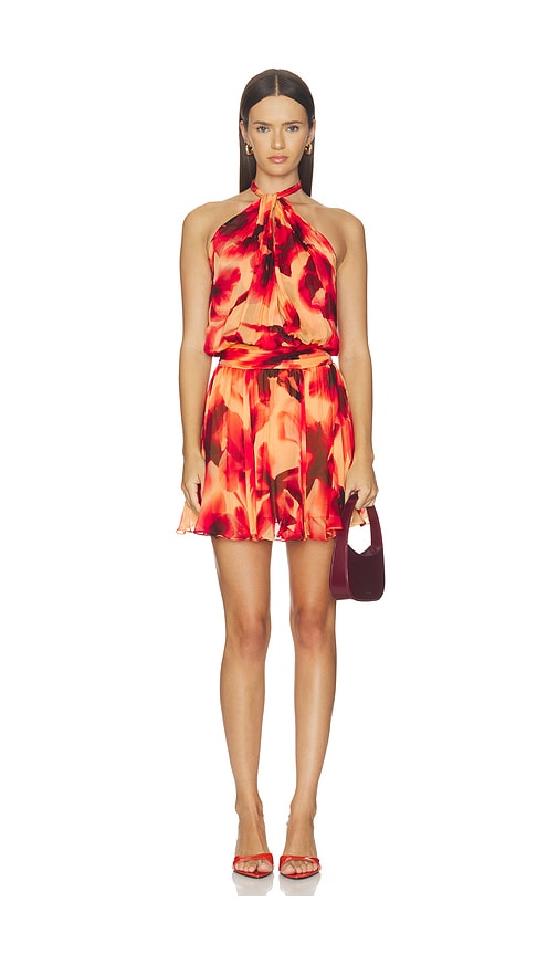 Rococo Sand Minikleid Sash Tie Mini Dress In Orange