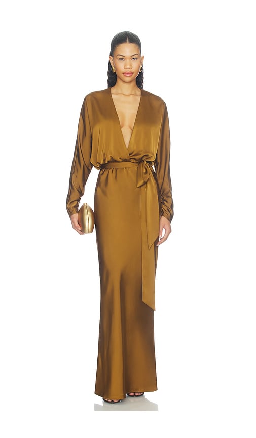 Dolman Sleeve Maxi Dress by Rococo Sand in Golden