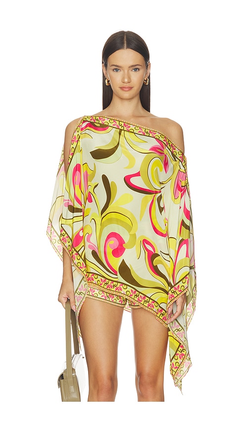 Rococo Sand Oberteil Square Scarf Top In Multi