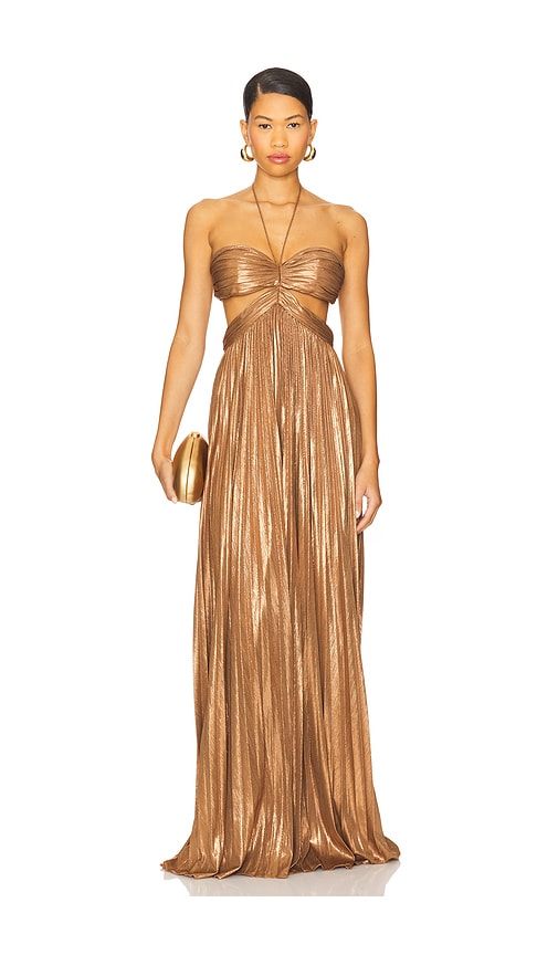 Retroféte Keira Dress In Brown