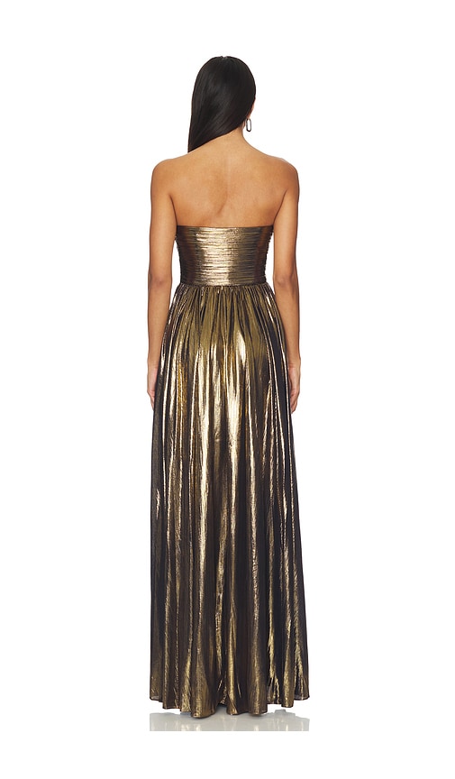  Retrofete Kleid Waldorf In Metallic Gold. Größe S. Also In Xs, M. 