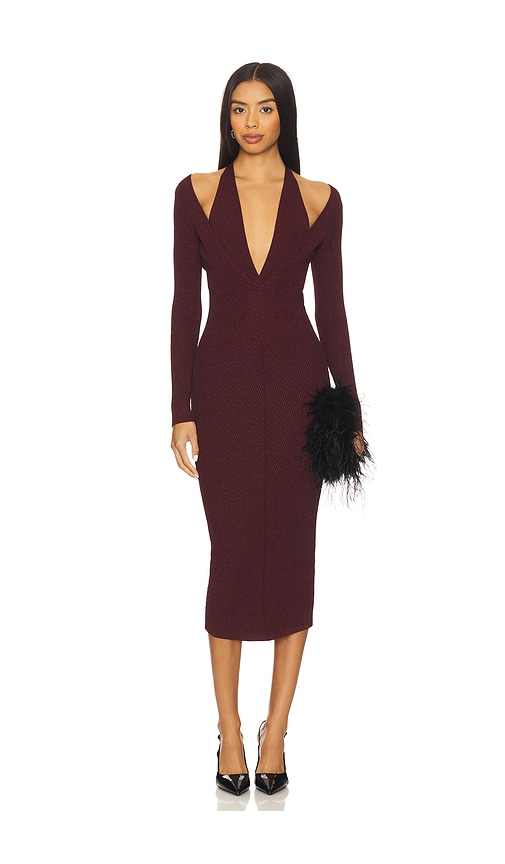Retroféte Odelia Dress In Burgundy