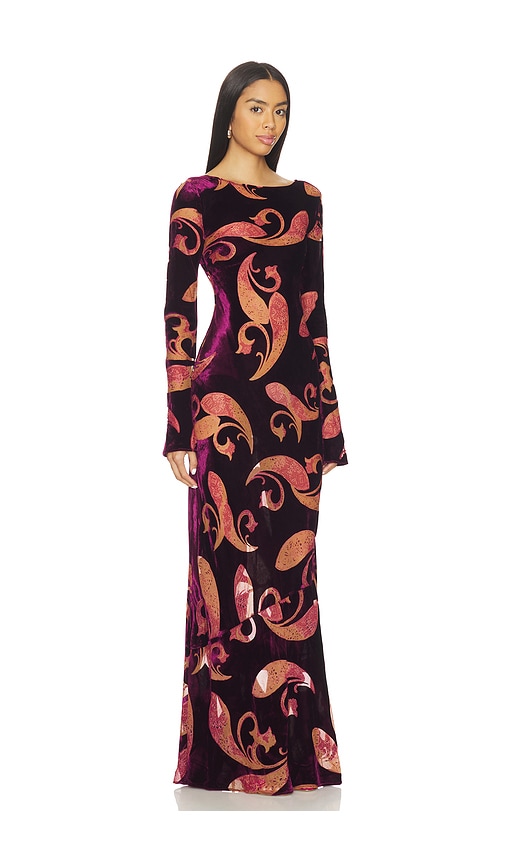 Retroféte Iona Velvet Dress In Black