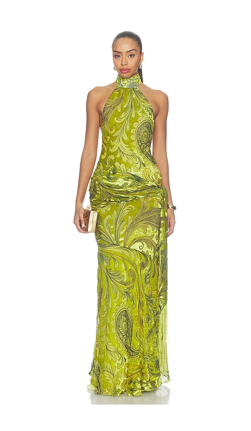 Protea Velvet Dress by Retrofete in Envy Paisley Burnout