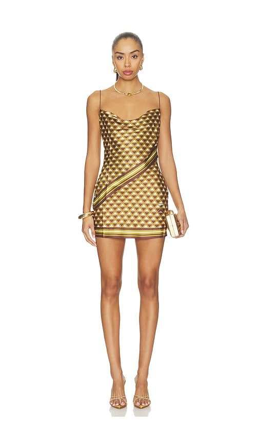 Clemenza Dress by Retrofete in Cigar Geo