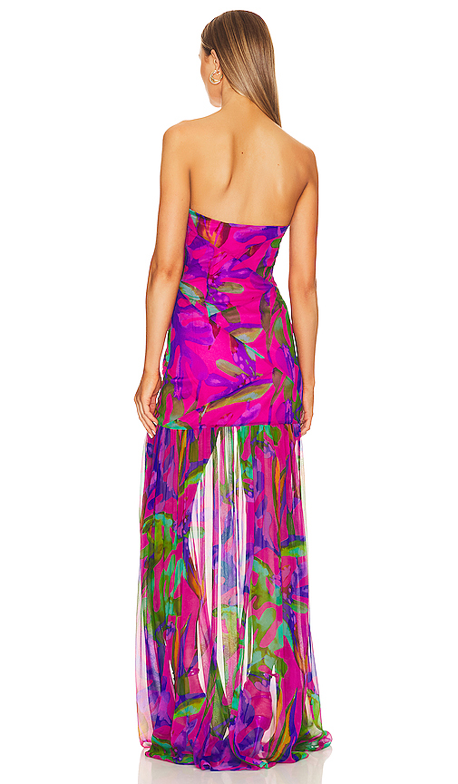  Retrofete Kleid Aus Seide Nicole In Fuchsia. Größe Xxs. Also In Xs. 