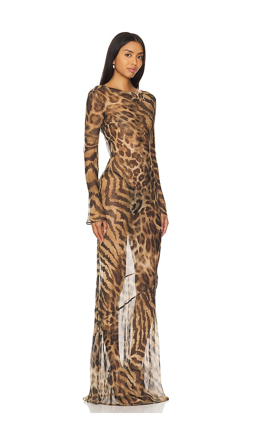 Retroféte Vienna Dress In Vintage Mixed Animal