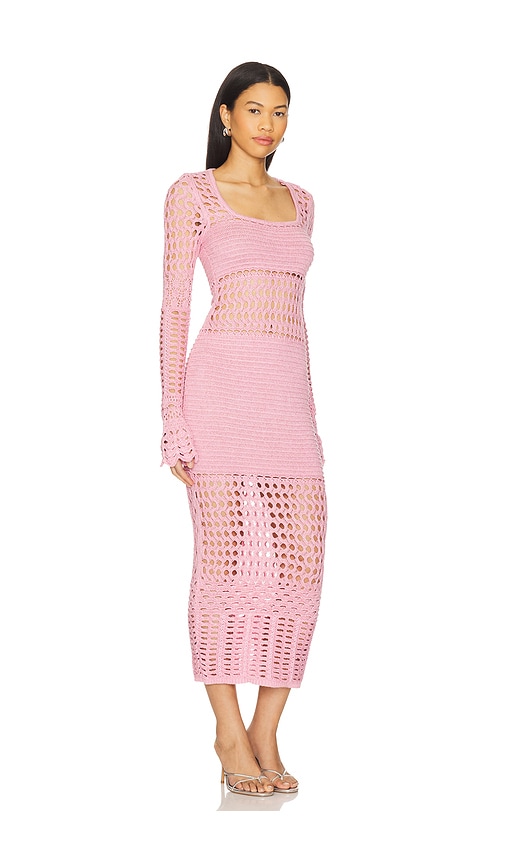 Retroféte Airie Dress In Metallic Peony