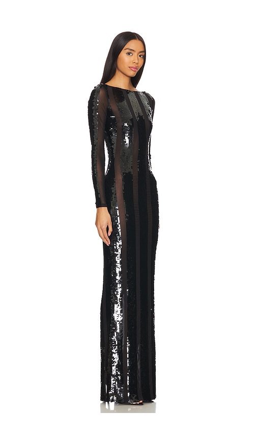 Retroféte Elsi Sequin Dress In Black