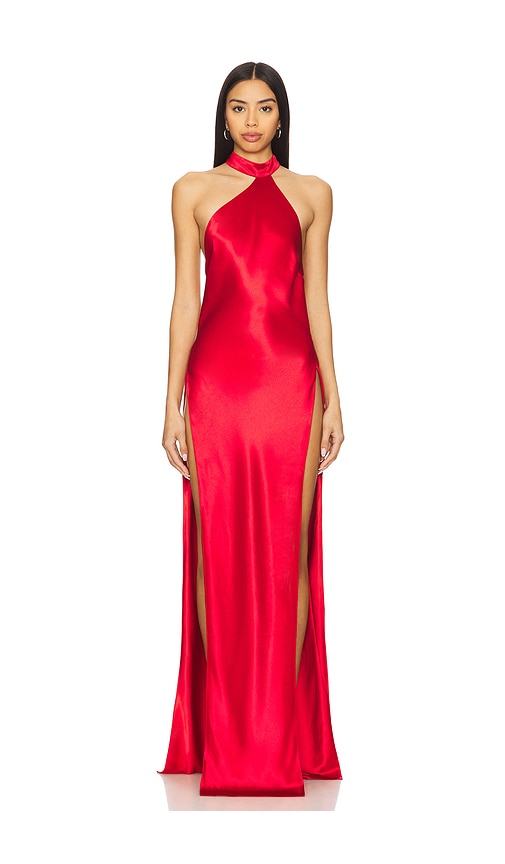 Retroféte Justine Dress In Fiery Red