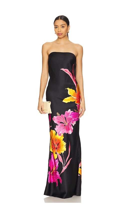 Retroféte Keaton Silk Dress In Nera Primavera