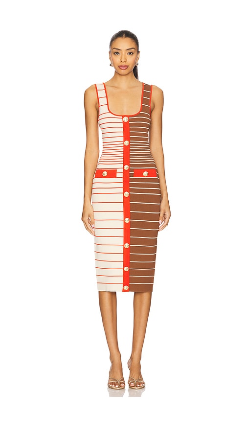 Lyle Dress in Brown,Cream. - size L (also in M, S, XS) - retrofete - Modalova