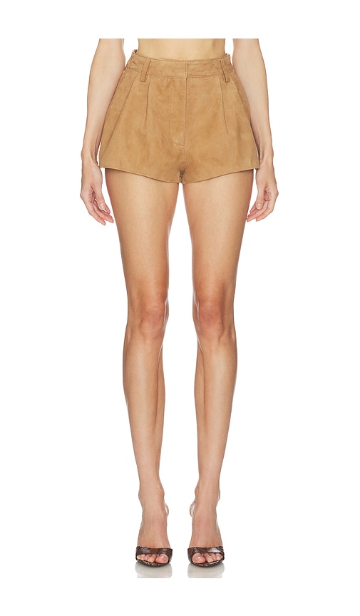 retrofete Reyes Suede Short en Tan Taille XXS Also en XS M L 555 €