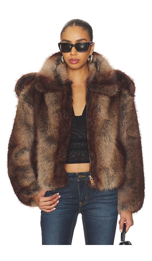 Retroféte Segrid Bomber In Brown