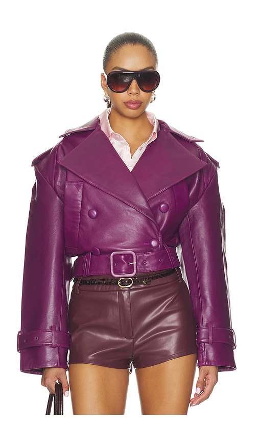 Malene Leather Jacket by Retrofete in Violette