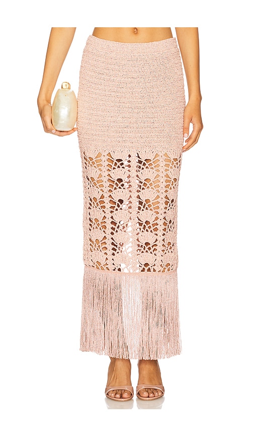 Naida Crochet Skirt in Peach. - size XS/S (also in M/L)