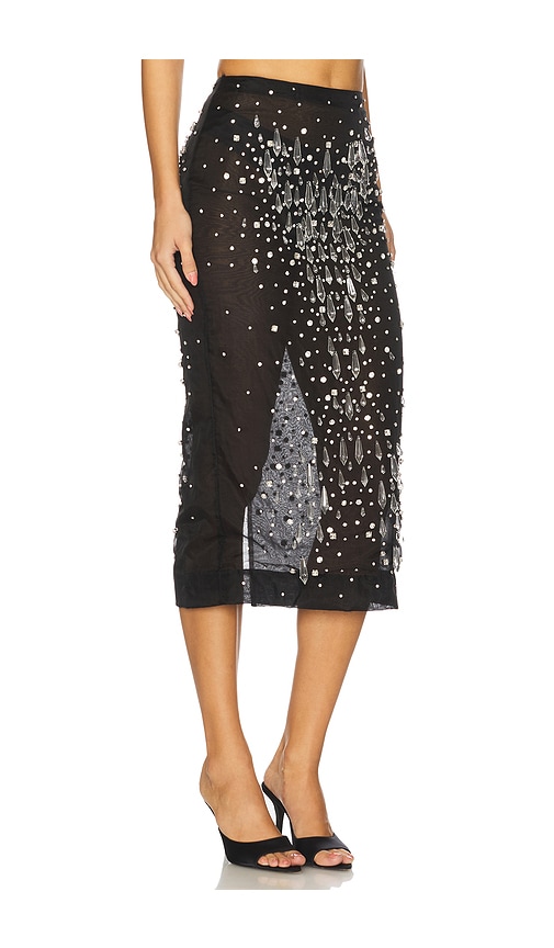 Retroféte Isabel Embellished Skirt In Black
