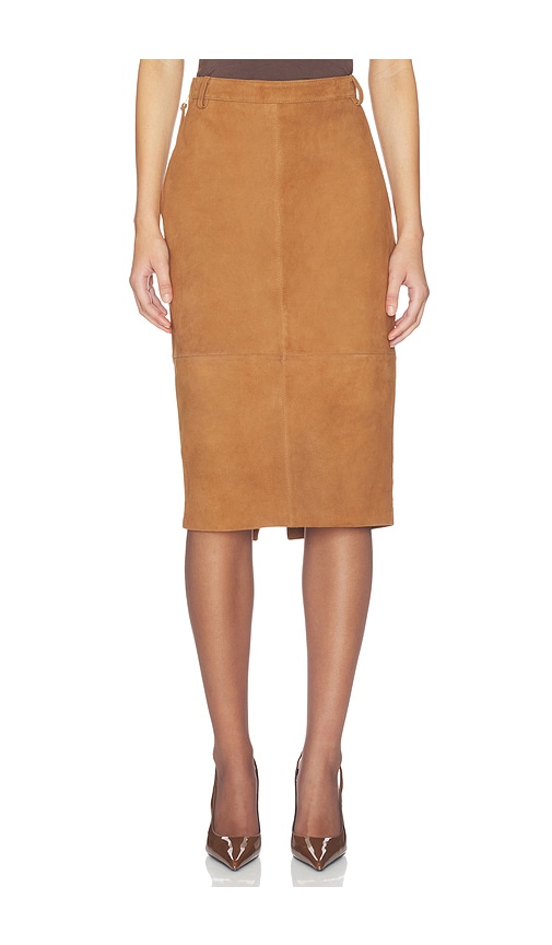Marcella Suede Skirt by Retrofete in Bourbon