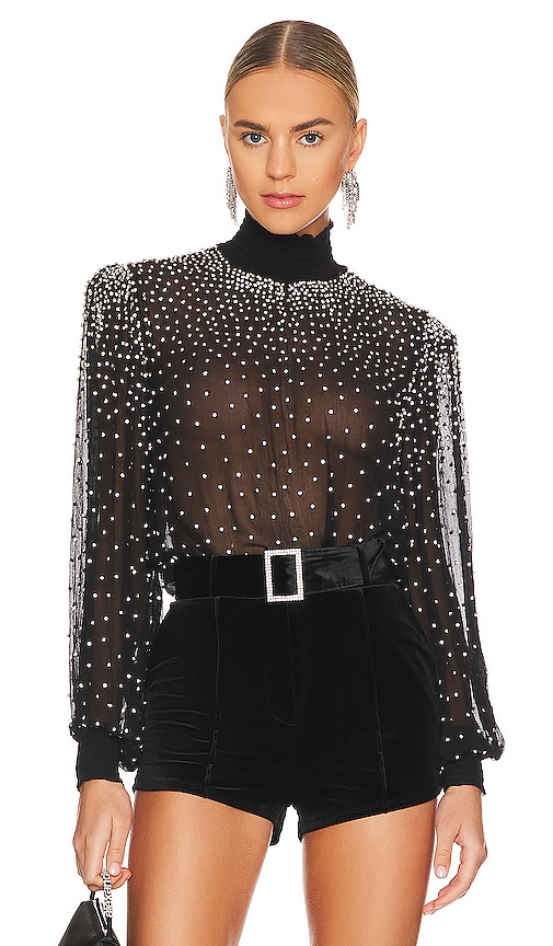 retrofete Ava Top in Black & Silver | REVOLVE