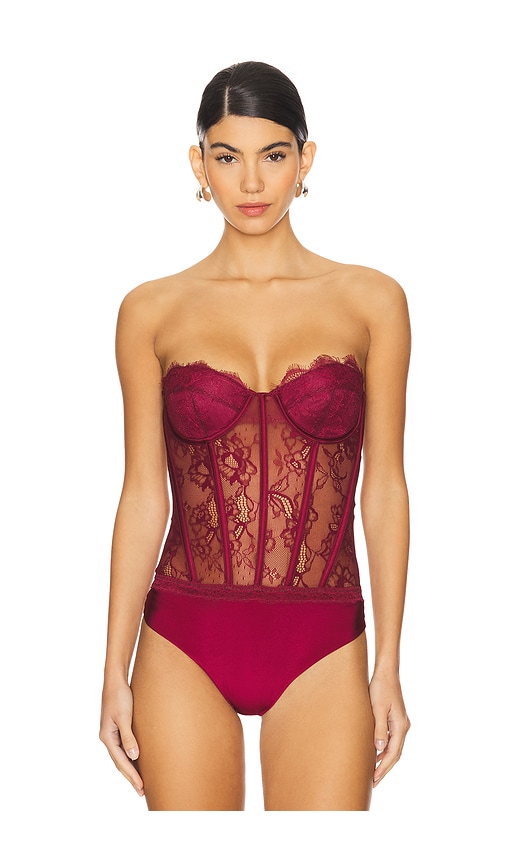 Shop Retroféte Otto Bodysuit In Mulberry